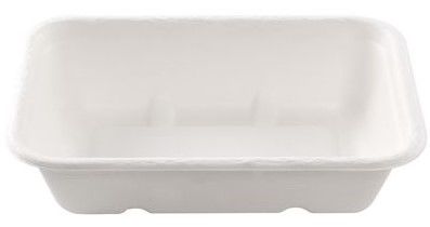 Saladeira Rectangular De Cana De A�ucar  Branco 550 ML Emb: 50 Undades