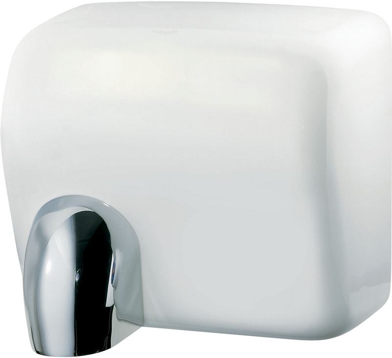Secador de m�o em a�o inoxid�vel com sensor eletr�nico CYCLON.  Acabamento branco