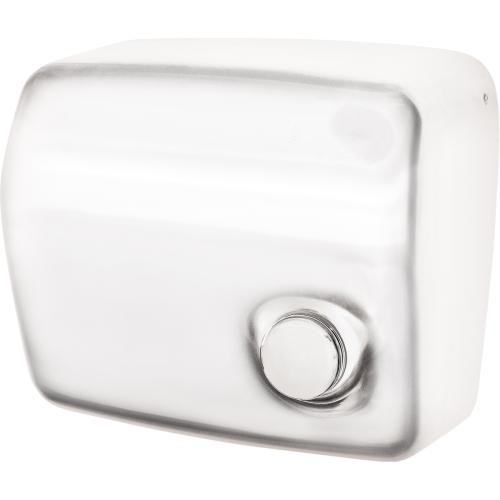 Secador de m�os em a�o inoxid�vel KAI com bot�o de press�o. Acabamento branco
