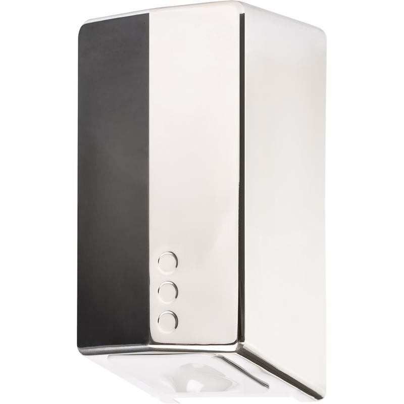 Secador de m�os FUGA EVO de a�o inoxid�vel c/ sensor electr�nico e  luzes LED UVC. Acabamento brilhante