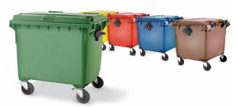 Contentor de 1100  litros tampa 