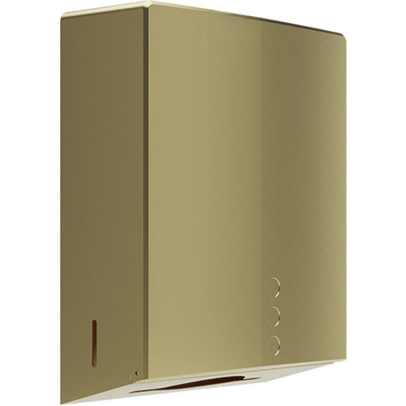 Dispensador de papel em a�o inoxid�vel EVO. Dourado escovado