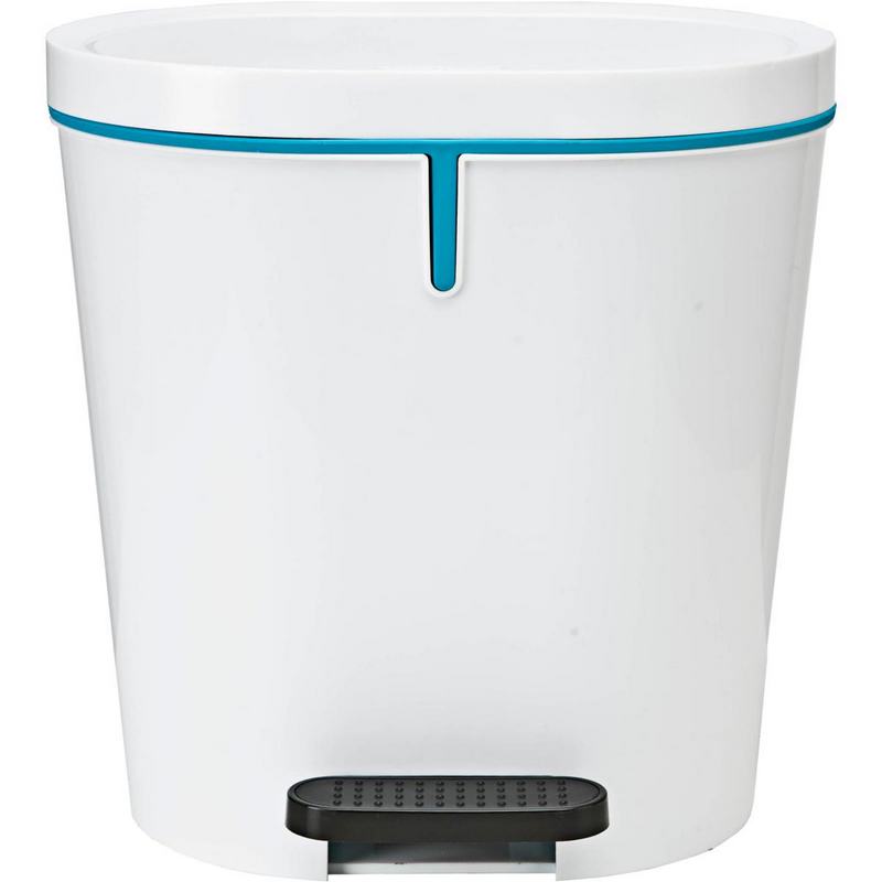 Contentor de lixo com pedal e contentor interior com 25 l branco