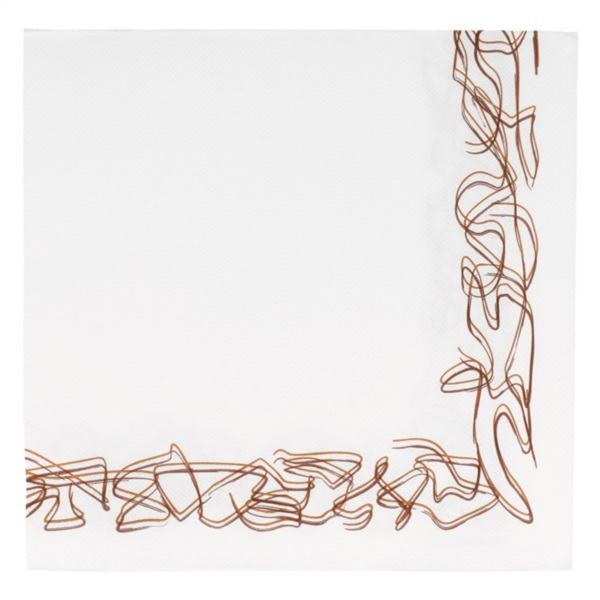 GUARDANAPOS ECOLABEL DOUBLE POINT - ARISTAS 18 G/M2 40x40 CM BRANCO TISSUE 