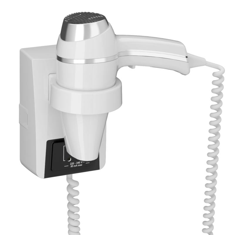 Secador de Cabelo 1400 W CLIPPER II Branco + Base c/ Tomada