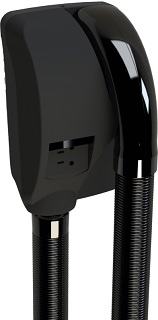 Secador de cabelo de parede Caribe preto mate + RP