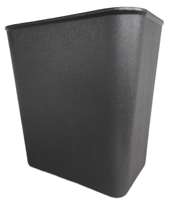 Papeleira/Caixote do lixo retangular preto, 6,6 L
