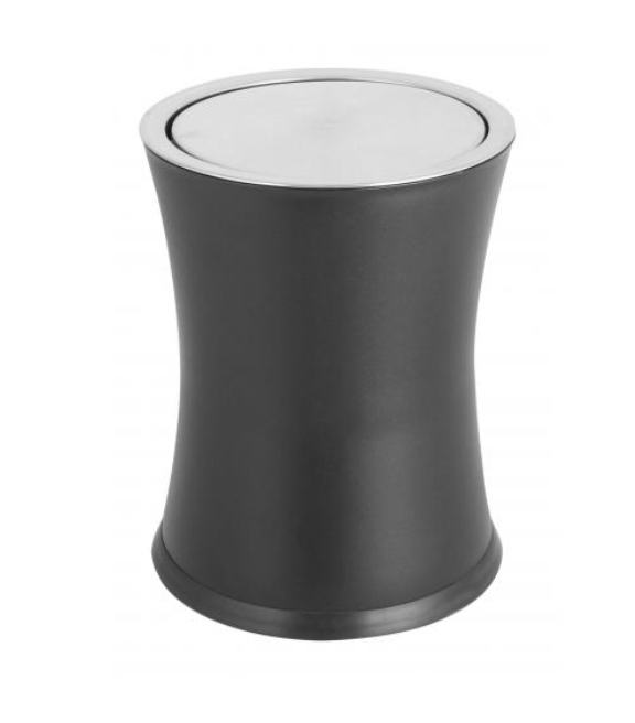 Papeleira/Caixote do lixo com tampa basculante 8 L, a�o preto mate 