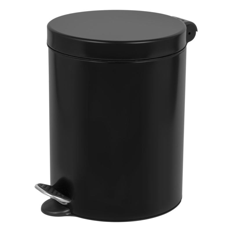 Papeleira/Caixote/Balde - do lixo com pedal 5 L, a�o inox preta