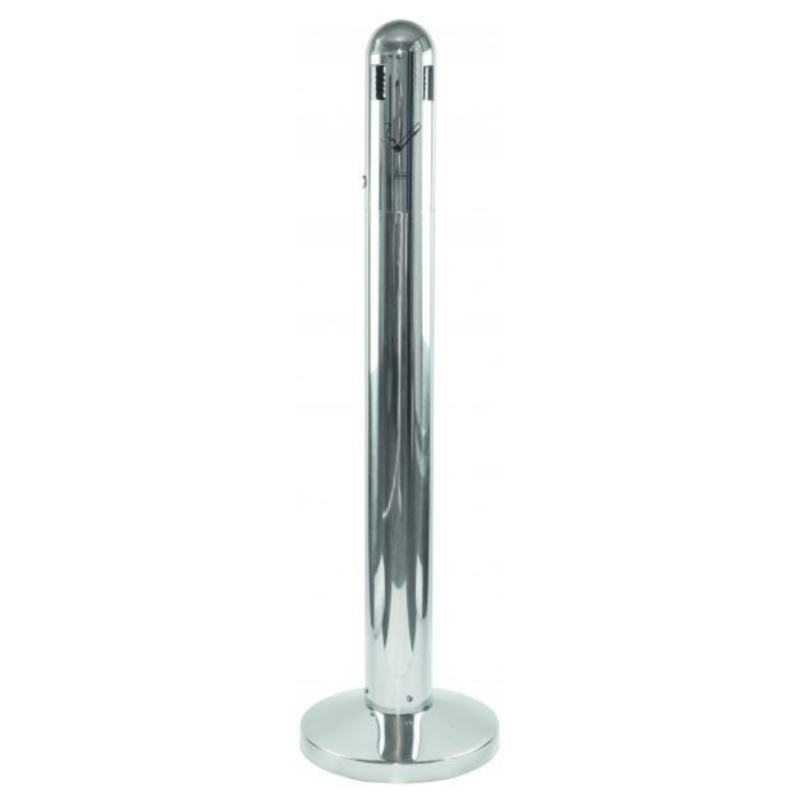 Cinzeiro tubular de p� 3 L em a�o inoxid�vel