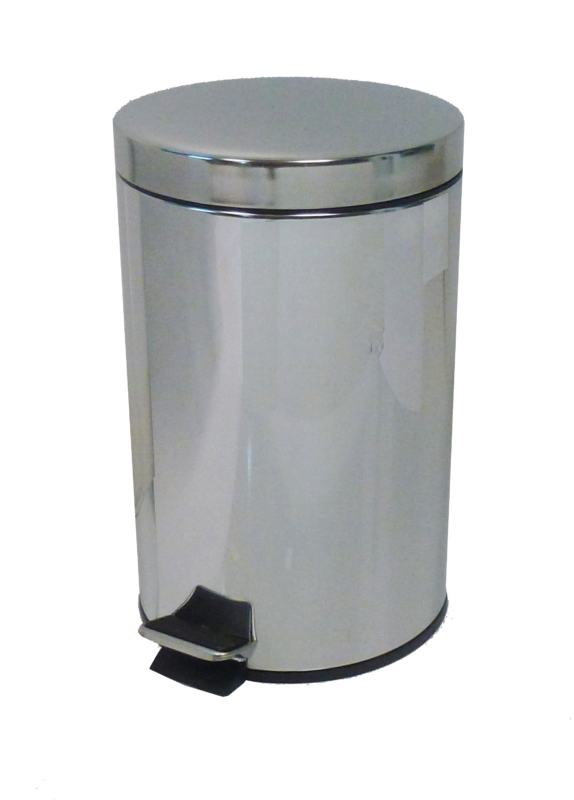 Papeleira/Caixote/Balde - do lixo com pedal 12 L, a�o inox brilhante