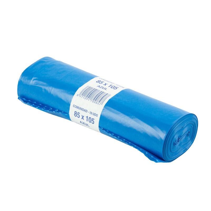 Saco p/lixo 850x1200  rolo 10 unidades azul