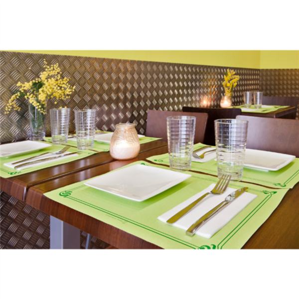 TOALHETES DE MESA 48 G/M2 31x43 CM VERDE ANIS CELULOSE 500 UNIDADES