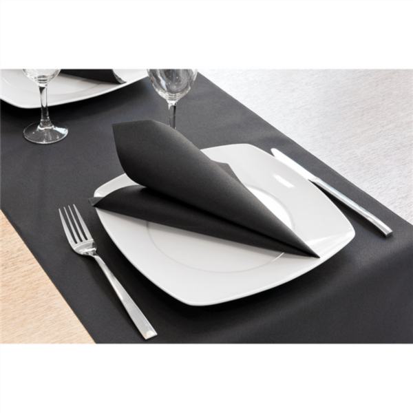 Guardanapos Dobrados 1/4 55G/M2 45x45 Cm Preto Airlaid 700 Unidades