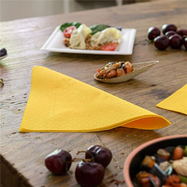 GUARDANAPO PONTO POR PONTO 40x40 CM. AMARELO 1200 UNIDADES