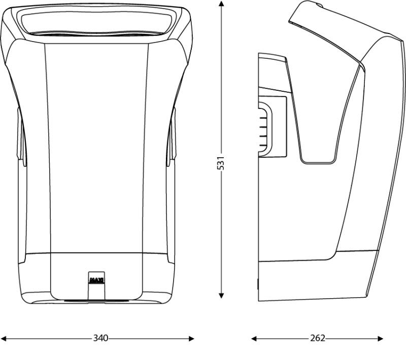 Secador de m�os Stell'Air cinza metalizado