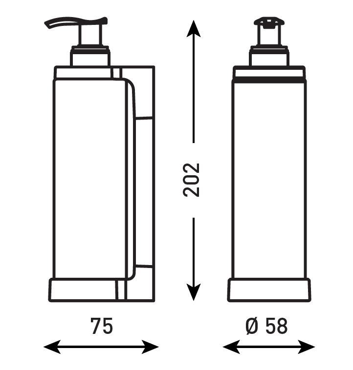 Dispensador de Sab�o/Gel ISISS Preta (sabonete, Champ� e lo��o)